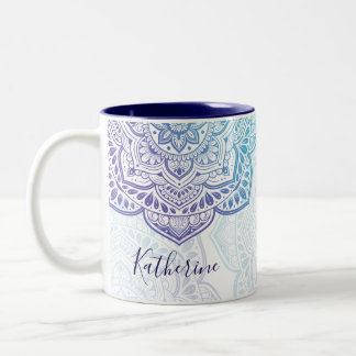 Blue Moon Mandala Mug Tweekleurige Koffiemok