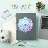 Blue Moon Mandala Personalized Vinyl Sticker (iPad Cover)
