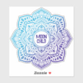 Blue Moon Mandala Personalized Vinyl Sticker (Vel)