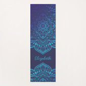 Blue Moon Mandala Personalized Yoga Mat (Voorkant)