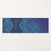 Blue Moon Mandala Personalized Yoga Mat (Voorkant (horizontaal))