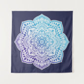Blue Moon Mandala Tapestry Wandkleed (Voorkant (horizontaal))