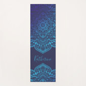Blue Moon Mandala Yoga Mat (Voorkant)