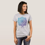 Blue Moon Mandala Yoga T-Shirt (Voorkant volledig)