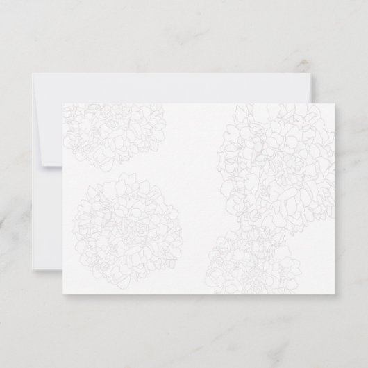 Blue Moon Menu Selection Wedding Reply Kaart (Achterkant)