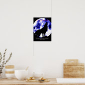 Blue Moon Motivatie Leadership Wolf Poster (Keuken)