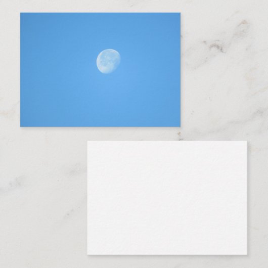 Blue Moon Note Card Notitiekaartje (Voorkant / Achterkant)
