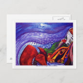 Blue Moon Over Chicago POST CARD Briefkaart (Voorkant / Achterkant)