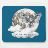 Blue Moon Owl Be Seeing You Muismat (Voorkant)