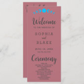 Blue Moon Phases Roos Gold huwelijksprogramma (Voorkant / Achterkant)