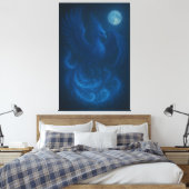 Blue Moon Phoenix · Fine Art Canvas Print (Insitu (Slaapkamer))