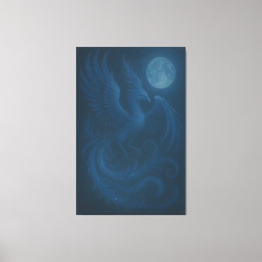 Blue Moon Phoenix · Fine Art Canvas Print (Voorkant)