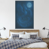 Blue Moon Phoenix · Fine Art Canvas Print (Insitu (Slaapkamer))