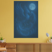 Blue Moon Phoenix · Fine Art Canvas Print (Insitu (Woonkamer))