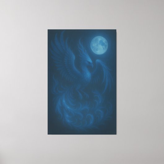 Blue Moon Phoenix · Fine Art Canvas Print (Voorkant)