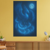 Blue Moon Phoenix · Fine Art Canvas Print (Insitu (Woonkamer))