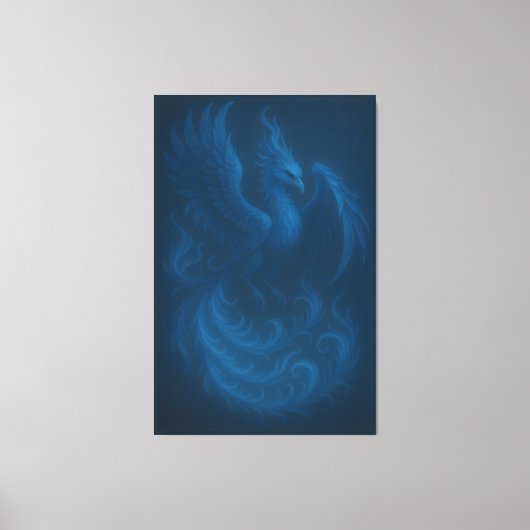 Blue Moon Phoenix · Fine Art Canvasprint Canvas Afdruk (Voorkant)