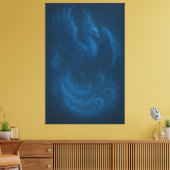 Blue Moon Phoenix · Fine Art Canvasprint Canvas Afdruk (Insitu (Woonkamer))