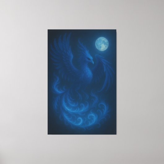 Blue Moon Phoenix · Kunstcanvas Canvas Afdruk (Voorkant)