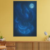 Blue Moon Phoenix · Kunstcanvas Canvas Afdruk (Insitu (Woonkamer))