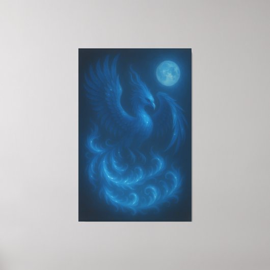 Blue Moon Phoenix · Kunstcanvas Canvas Afdruk (Voorkant)