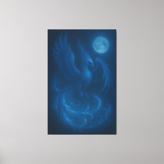Blue Moon Phoenix · Kunstcanvas Canvas Afdruk (Voorkant)