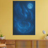 Blue Moon Phoenix · Kunstcanvas Canvas Afdruk (Insitu (Woonkamer))