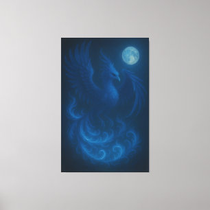 Blue Moon Phoenix · Kunstcanvasprint Canvas Afdruk