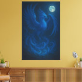 Blue Moon Phoenix · Kunstcanvasprint Canvas Afdruk (Insitu (Woonkamer))