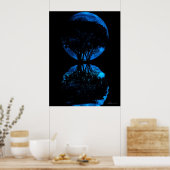 Blue Moon Reflected Poster (Keuken)