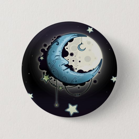 Blue Moon Ronde Button 5,7 Cm (Voorkant)