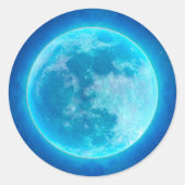Blue Moon Ronde Sticker (Voorkant)