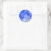Blue Moon Ronde Sticker (Tas)