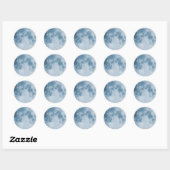 Blue Moon Ronde Sticker (Vel)