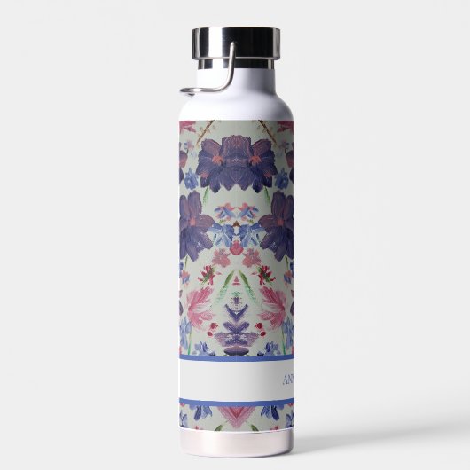 Blue Moon Roos Floral Custom Waterfles (Rechts)