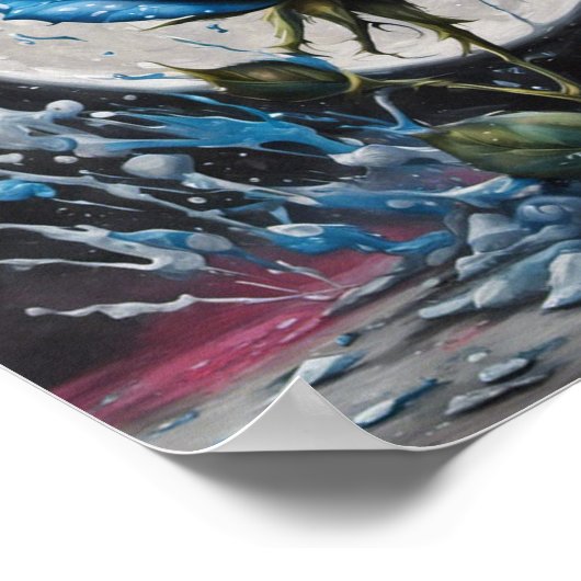 Blue Moon-Roos Poster (Hoek)