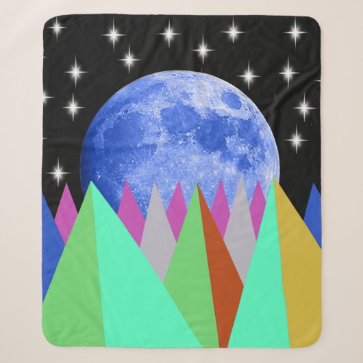 Blue Moon Sherpa Blanket Deken (Voorkant)