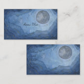 Blue Moon Space Waterverf Universe Full-moon Visitekaartje (Voorkant / Achterkant)