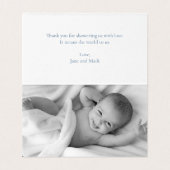 Blue Moon Stars Books Baby shower Hartelijk dank Kaart (Binnenkant ongevouwen)