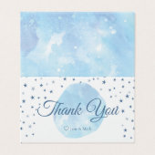 Blue Moon Stars Books Baby shower Hartelijk dank Kaart (Buitenkant ongevouwen)
