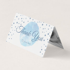 Blue Moon Stars Books Baby shower Hartelijk dank Kaart