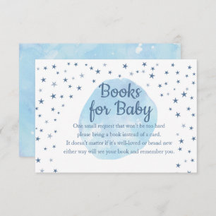 Blue Moon & Stars Books for Baby Request Enclosure Informatiekaartje