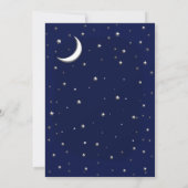 Blue Moon & Stars Celestial Baby shower Invitation Kaart (Achterkant)