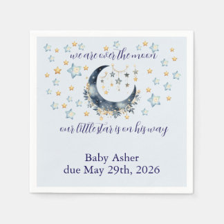 Blue Moon Stars Jongens Baby Shower Servet
