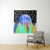 Blue Moon Tapestry Wandkleed (In situ)