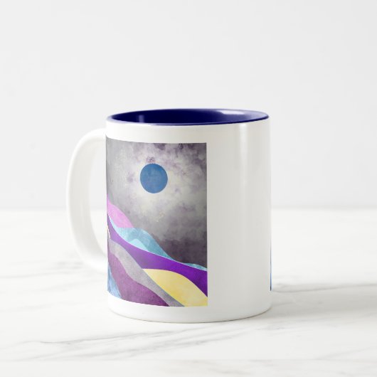 Blue Moon Tweekleurige Koffiemok (Voorkant links)