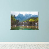 Blue Moon Valley | Jade Dragon Snow Mountain Canvas Afdruk (Insitu (Houten vloer))