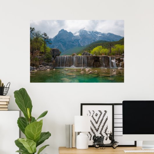 Blue Moon Valley | Jade Dragon Snow Mountain Poster (Thuiskantoor)