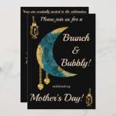 Blue Moon Verguld Goud, Gele Harten Moederdag Kaart (Voorkant / Achterkant)