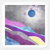 Blue Moon Vierkante Sticker (Voorkant)